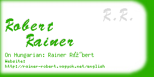 robert rainer business card
